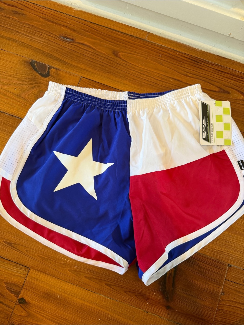 Texas Flag NWT Patriotic Athletic Shorts - Blue White Red - medium